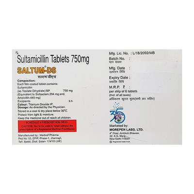 SALTUM DS Tablet 6's - Bacterial Infections-Pen