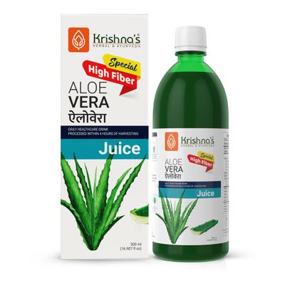 Krishna's Herbal & Ayurveda Special High Fiber Aloe Vera Juice 1 litre - Ayurvedic Juices