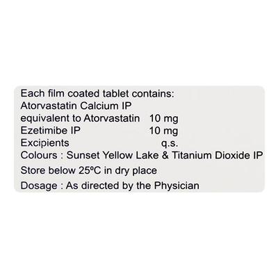 Atorva E 10mg Tablet 10'S - High Cholesterol-Dys