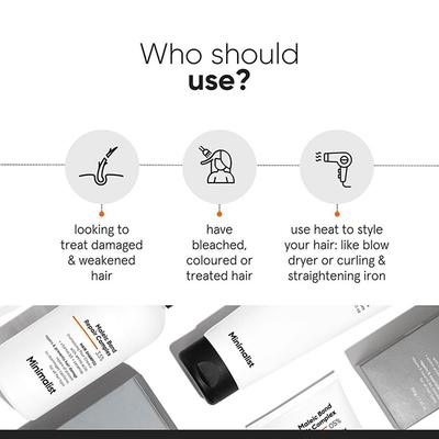 Minimalist Maleic Bond Repair Complex 5% Hair Mask with Masque Capollaire Transglutaminase, Amino Acids & Ceramides Repairs & Nourishes Hair 200gm - Hair Masks & Packs