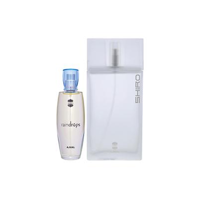 Ajmal Raindrops EDP Floral Chypre Perfume And Shiro EDP Citrus Spicy Perfume 140 ml - Perfumes (Edt/Edp)
