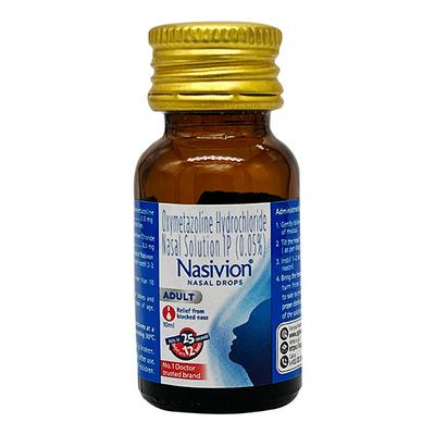 Nasivion Adult Nasal Drops 10ml - Nasal Congestion-Nas