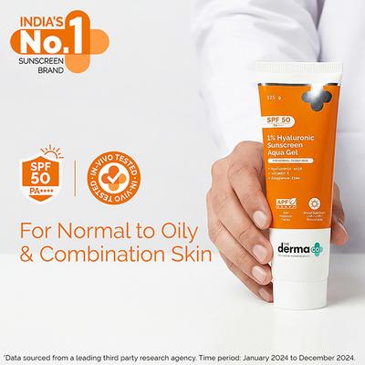 The Derma Co. 1% Hyaluronic Sunscreen Aqua Gel 125 gm - Face Sunscreen