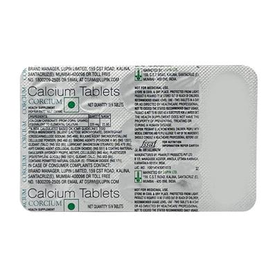 Corcium Tablet 15'S - Supplements-Cal