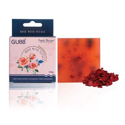 GUBB Fresh Bloom Handmade Bathing Soap With Rose & Petals 100 gm - Soaps