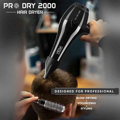 Vega Professional Pro Dry 2000 Watts Hair Dryer With Diffuser & Nozzle Attachments, (VPVHD-13) 1's - Hair Dryers