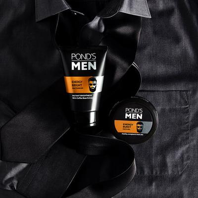 Pond's Men Energy Bright Anti - Dullness Facewash With Coffee Bean 100 gm - Face Moisturizers