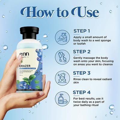 ENN Erazer 1% Salicylic Acid Body Wash 300 ml - Shower Gels & Body Wash