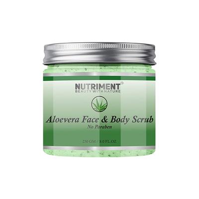 Nutriment Aloevera Scrub All Skin Type 250 gm - Scrubs & Exfoliants