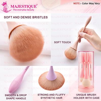 Majestique Premium Make Up Brush Set for Face and Eye, Travel Makeup Brushes Set with Bucket 1's - Face Brush