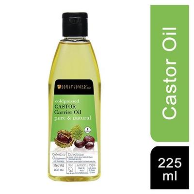 Soulflower Coldpressed Castor Carrier Oil 225 ml - Hair Oils