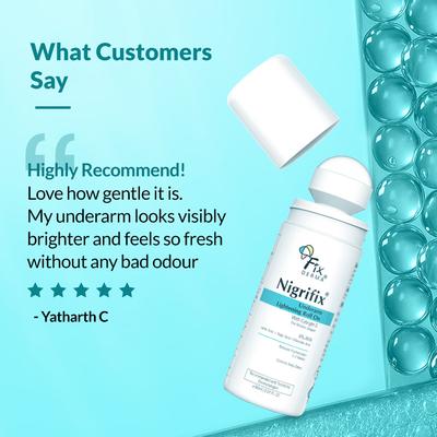 Fixderma Nigrifix Underarm Roll On With 6% AHA, Lactic Acid & 1% Mandelic for Men & Women (60 ml) - Deodorants/Roll-Ons