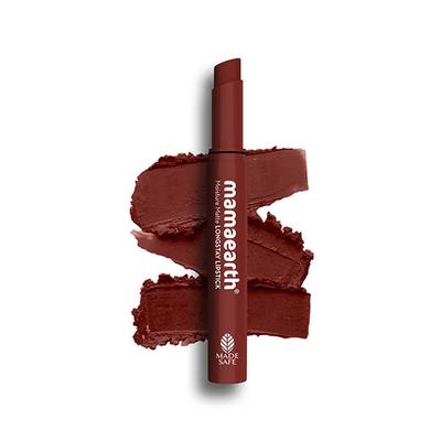Mamaearth Moisture Matte Longstay Lipstick with Avocado Oil & Vitamin E for 12 Hour Long Stay- 16 Hazenut Brown 2 gm - Lipsticks