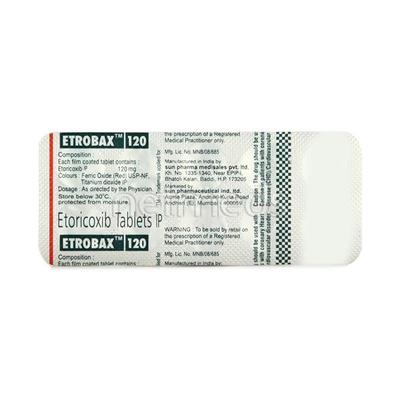 Etrobax 120mg Tablet 10'S - Pain relief-Nsa
