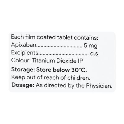 FAXAPIX 5 Tablet 10's - Blood Clot-Ant