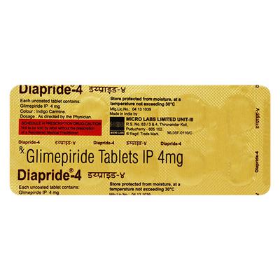 Diapride 4mg Tablet 10'S - Diabetes-Ant