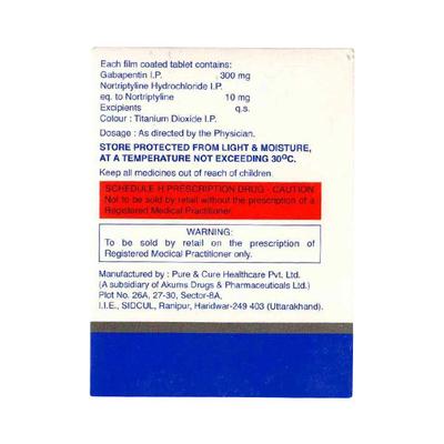 GABATOR NT 300 Tablet 15's - Neuropathic Pain-Dru