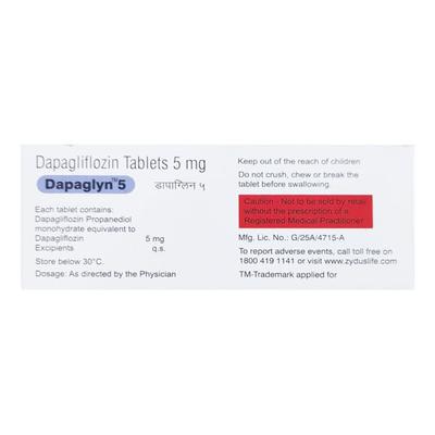 DAPAGLYN 5 Tablet 10's - Diabetes-Ant