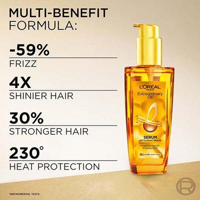 L'Oreal Paris Extraordinary Oil Serum with 6 Precious Floral Oils All Asian Hair Types 30ml - Face Serum