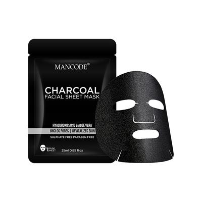 MANCODE Charcoal Face Sheet Mask 25 ml - Sheet Masks
