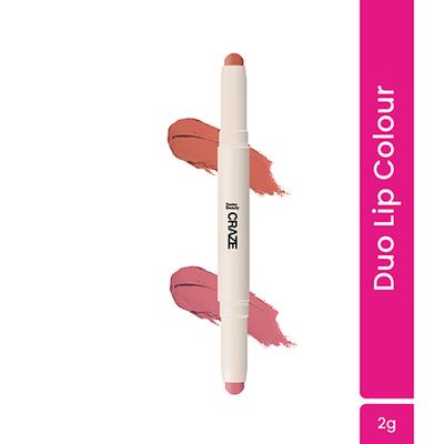 Swiss Beauty Craze Duo Lip Colour Peach Me Pink 2 gm - Lipsticks