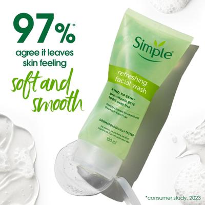 Simple Kind To Skin Refreshing Facial Wash 100 ml - Face Wash & Cleansers