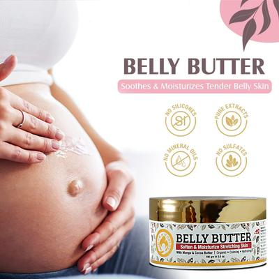 Mom & World Belly Butter - Mango and Cocoa Butter 100 gm - Baby Skin Care