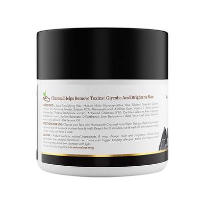Mamaearth Charcoal Face Pack with Activated Charcoal and Glycolic Acid 100 gm - Face Packs
