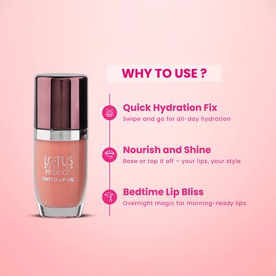 Lotus Make-Up Proedit Tinted Lip Oils enriched with Hyaluronic Acid PLO 01 Peach Non Sticky 6.5 ml - Creams/Oils/Lotions