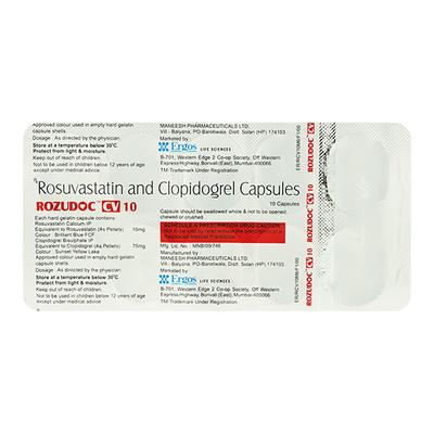 ROZUDOC CV 10 Capsule 10's - High Cholesterol-Dys