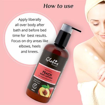 Globus Naturals Nourishing Peach Body Lotion Enriched 300 ml - Lotions & Creams