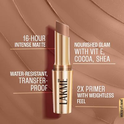 Lakme 9 To 5 Primer + Matte Lipstick- Salty Caramel 3.6 gm - Lipsticks