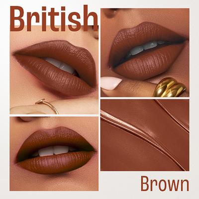 Lakme Bejewel 3D Matte Slim Bullet Lipstick with Vitamin E for Hydrated Lips - British Brown 3.6g - Lipsticks