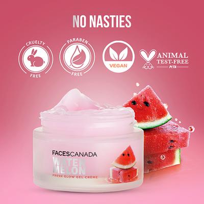 Faces Canada Watermelon Fresh Glow Gel Creme 3X power Vitamin C, B5& Niacinamide 50gm - Day Cream