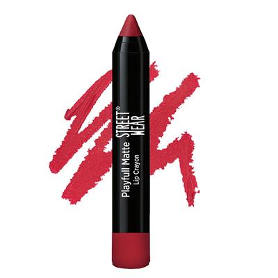 Street Wear Playfull Matte Lip Crayon - Dude Red 2.9 gm - Lip Crayons