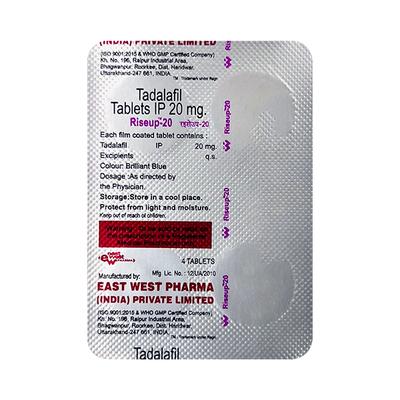 RISEUP 20MG TABLET 4'S - Impotence/Erectile Dysfunction (Ed)