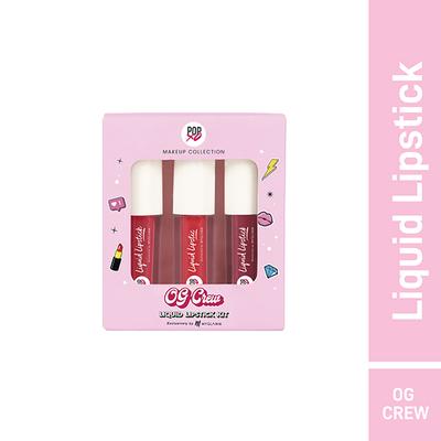 MyGlamm POPxo Makeup OG Crew Liquid Lipstick Kit Blair Cheryl Emily 4.5 gm - Liquid Lipsticks