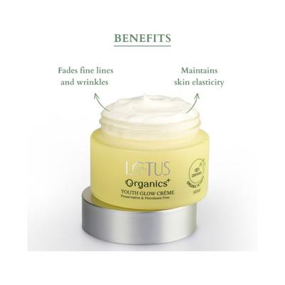 Lotus Organics Hemp Youth Glow Creme 50 gm - Day Cream