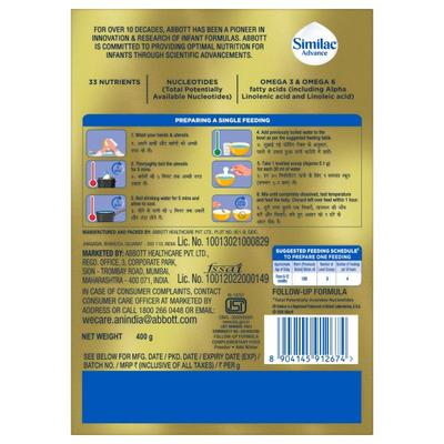 Similac Advance 2 Follow Up Formula Powder Refill - (6-12 Months) 400 g - Baby And Infant Supplements