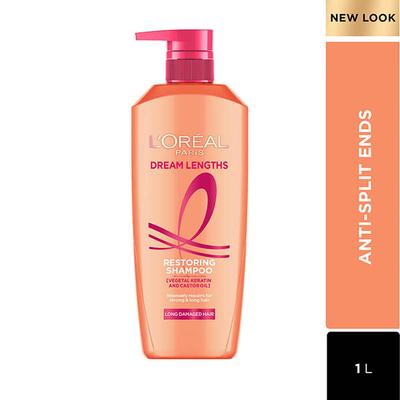 L'Oreal Paris Dream Lengths Restoring Shampoo With Vegetal Keratin and Castor Oil 1000ml - Shampoos
