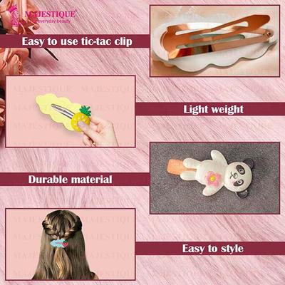 Majestique Tiny Baby Tic Tac Hair Clip, Multi Design Combo, Cute Hair Accessories Best Gift For Girl - Multicolor 16's - Hair Clips/Bands