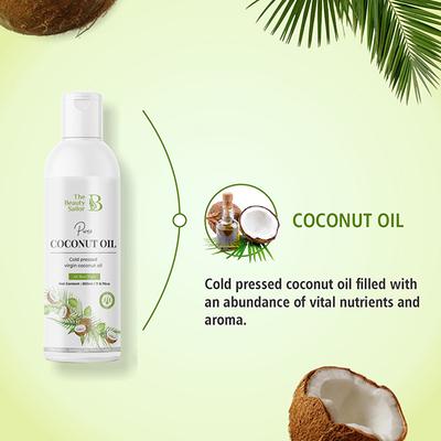 The Beauty Sailor Pure Coconut Oil, Cold Pressed Virgin Coconut Oil for Hair Growth and Skin 200 ml - Hair Oils