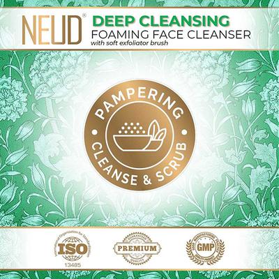NEUD Deep Cleansing Foaming Face Cleanser With Activated Charcoal and Aloe Vera 150 ml - Skin-Treatment