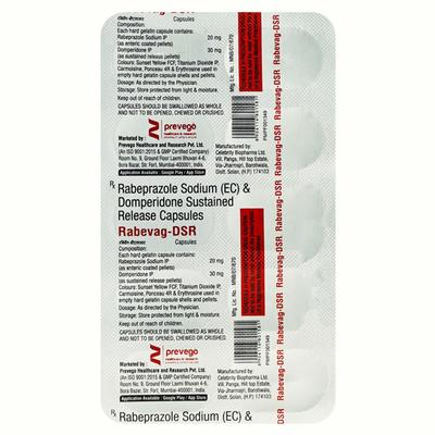 RABEVAG DSR Capsule 10's - Ulcer/Reflux/Flatulence-Aaa