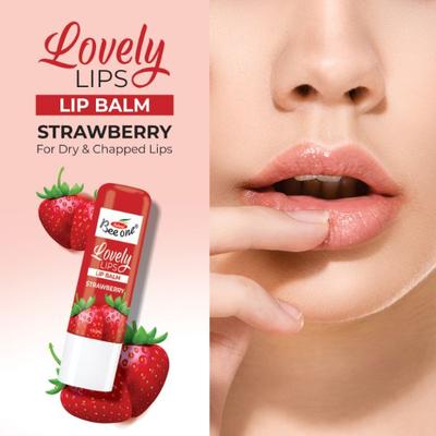 BEE ONE Lovely Lips Strawberry Lip Balm 4.8 gm - Lip Balms