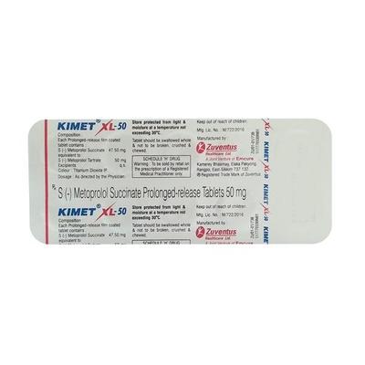 Kimet XL 50mg Tablet 10'S - Hypertension-Bet