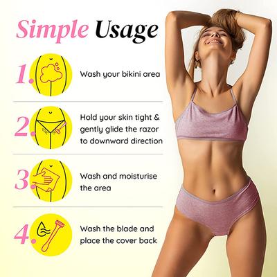 LetsShave Evior 3 Sensitive Razor 3's + Evior Whipped Shave Cream 150 gm - Women - Hair Removal Accessories