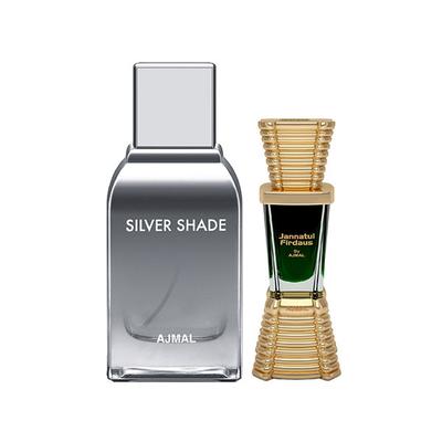 Ajmal Silver Shade EDP Citrus Woody Perfume And Jannatul Firdaus Concentrated Perfume Oil Oriental 110 ml - Perfumes (Edt/Edp)