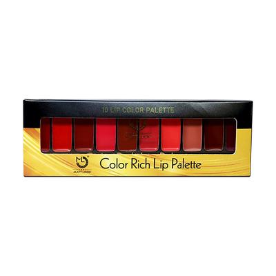 Matt Look 10 Colour Rich Lip Palette, Multicolor-02 8 gm - Lipsticks