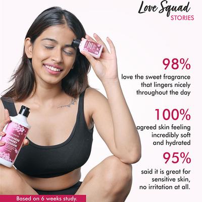 The Love Co. Japanese Cherry Blossom Body Lotion - Daily Skin Moisture for Men and Women - Intense Hydration for Dry Skin 250 ml - Creams/Oils/Lotions